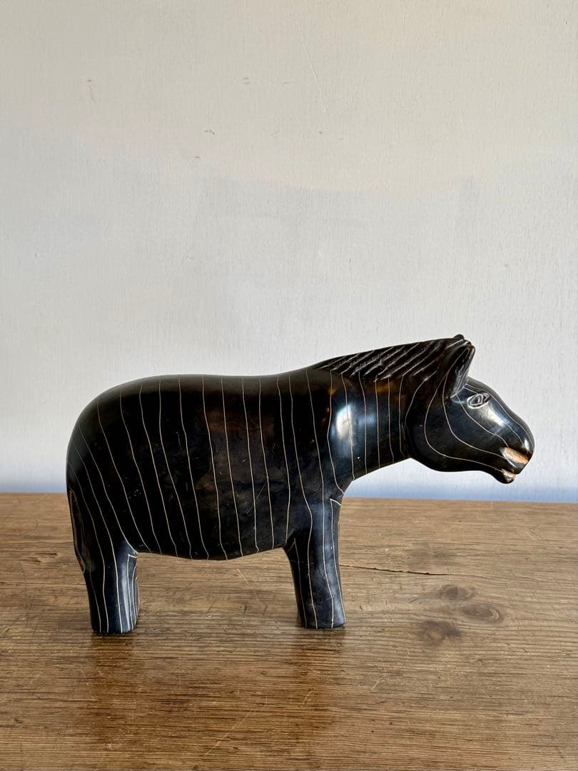 ソープストーン ゼブラ オブジェ 置物