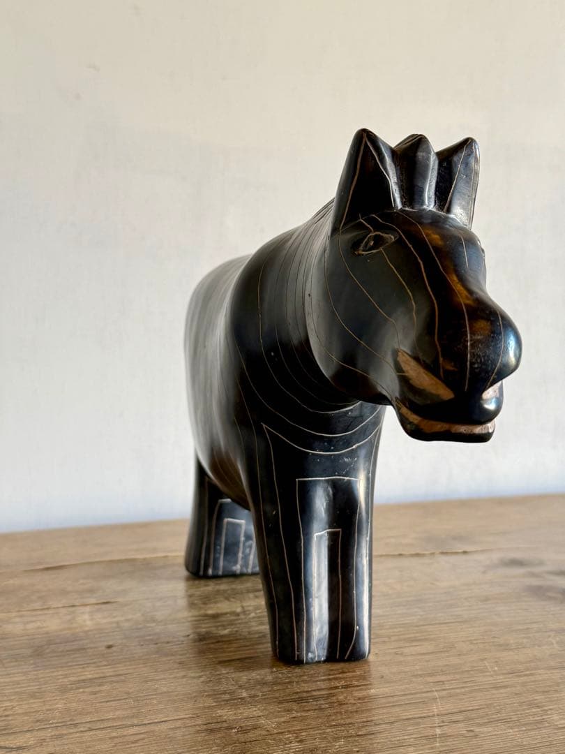 ソープストーン ゼブラ オブジェ 置物