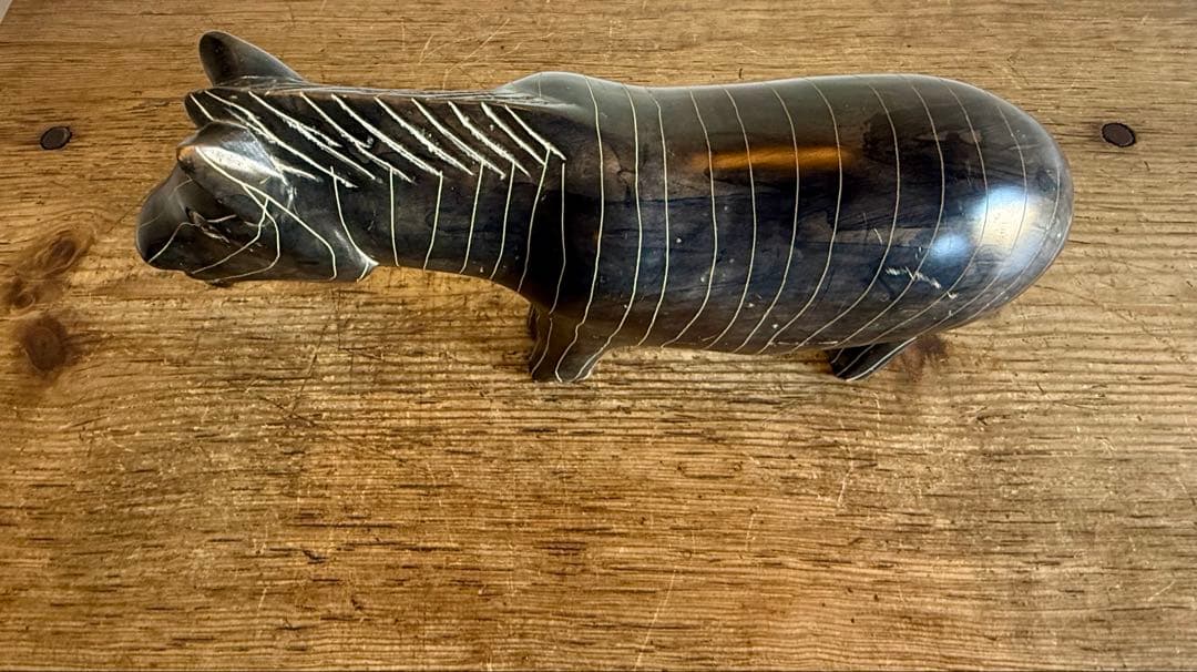 ソープストーン ゼブラ オブジェ 置物