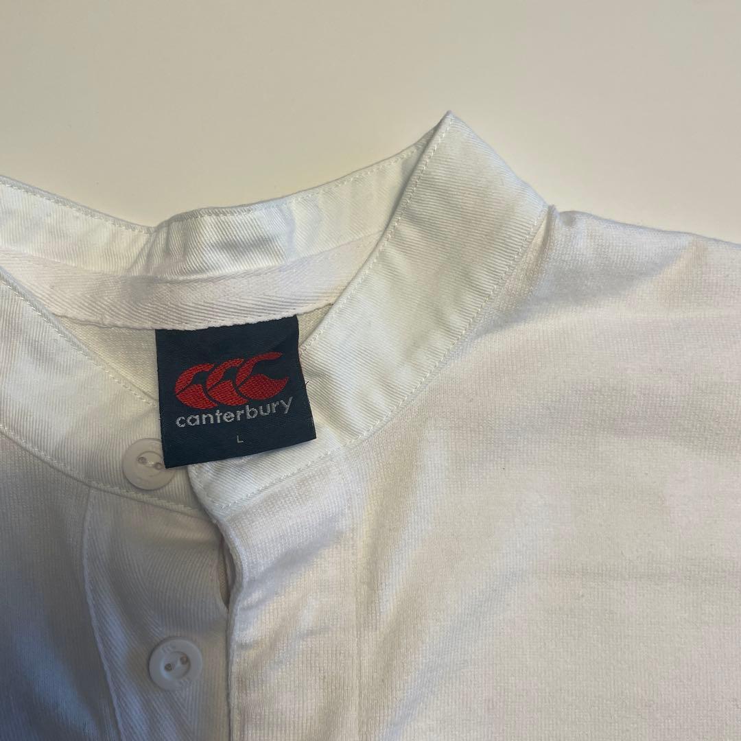Canterbury ラガーシャツ ホワイト/ストライプ