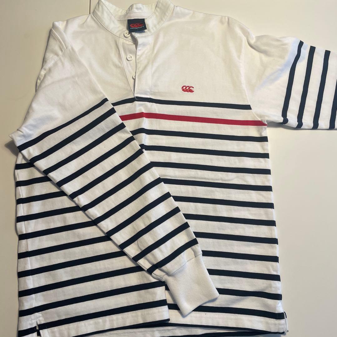 Canterbury ラガーシャツ ホワイト/ストライプ