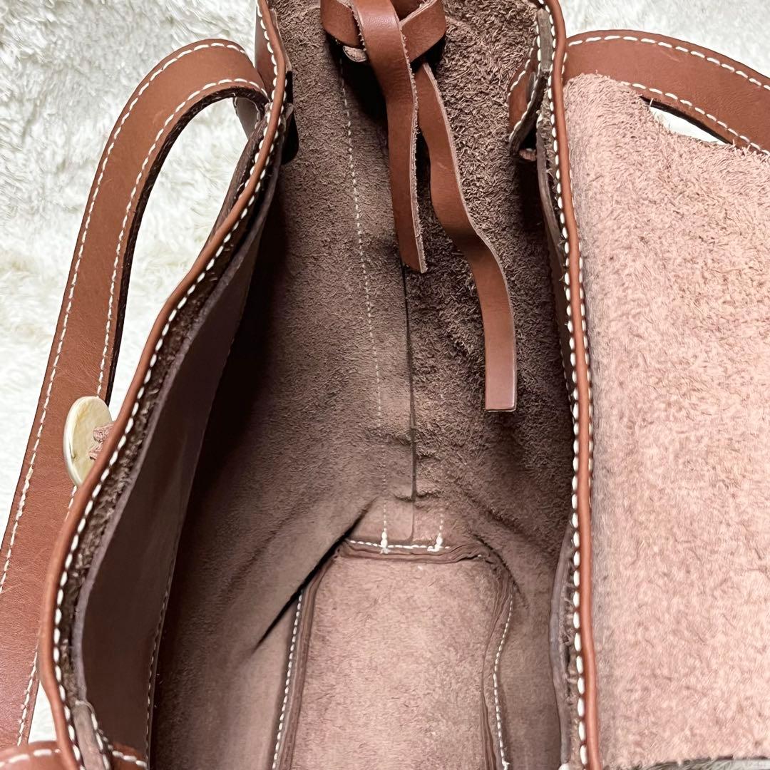 シャルルエシャルリュス　トートバッグ　レザー　ブラウン　肩掛け