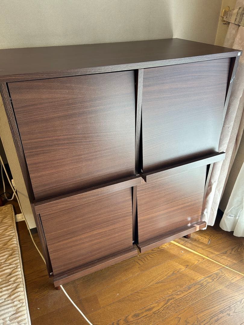 ★レコードラック 収納・扉付き☆