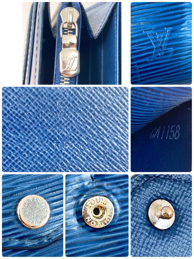 ルイヴィトン エピ ポルトフォイユ サラ 長財布 ブルー 青系 M60585