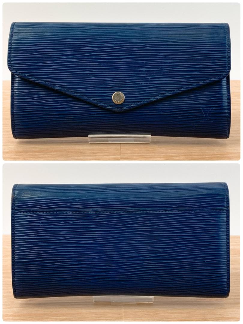 ルイヴィトン エピ ポルトフォイユ サラ 長財布 ブルー 青系 M60585