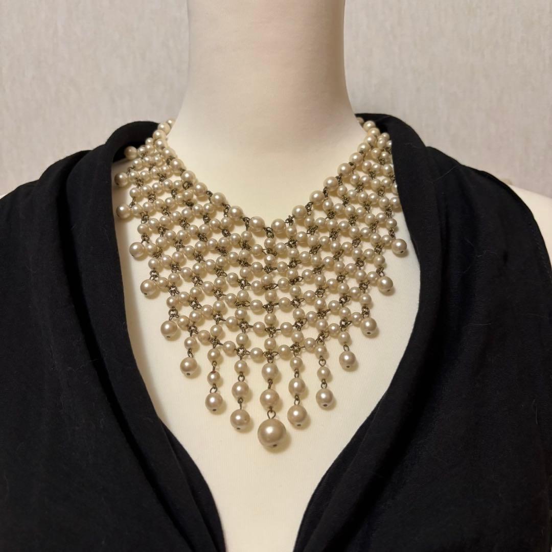 【フランス】70’s コスチュームジュエリー パール ヴィンテージ ネックレス