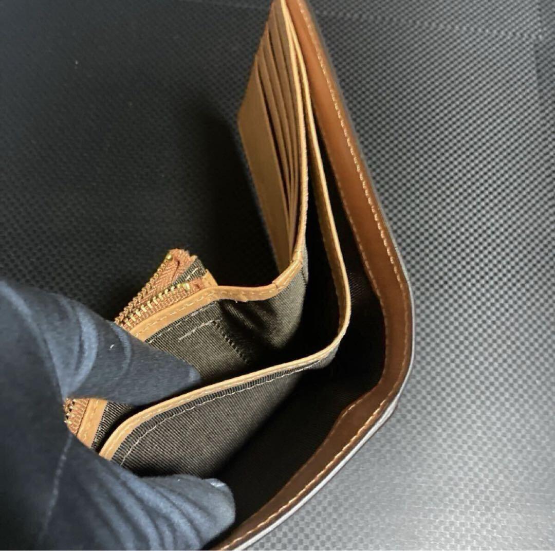 シェルコードバン ロカド社製 二つ折り 財布 馬革 ダークグリーン 未使用品