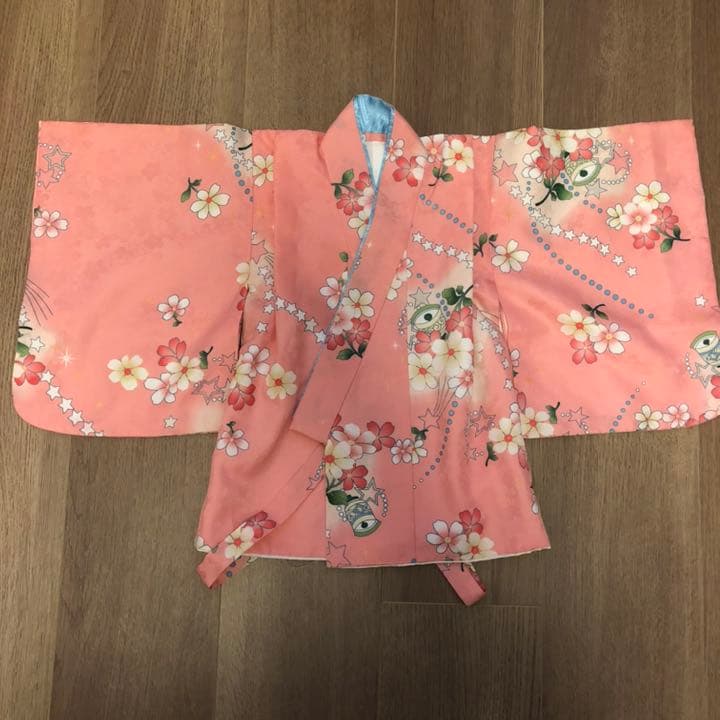 【着物】初節句　ピンク×エンジ