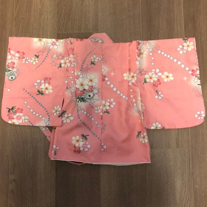 【着物】初節句　ピンク×エンジ