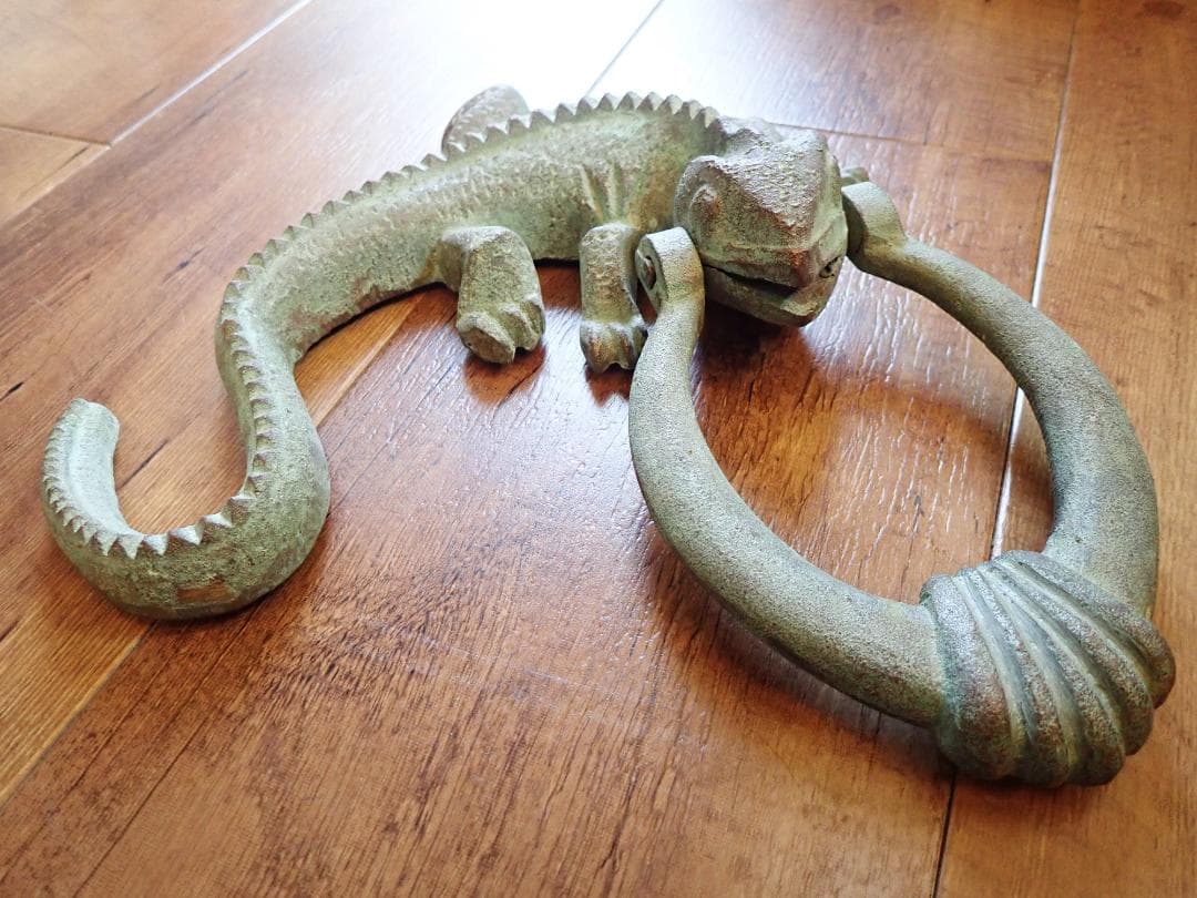 ハワイ購入 アイアン製ドアノッカー 重量6.5kg ビンテージ品