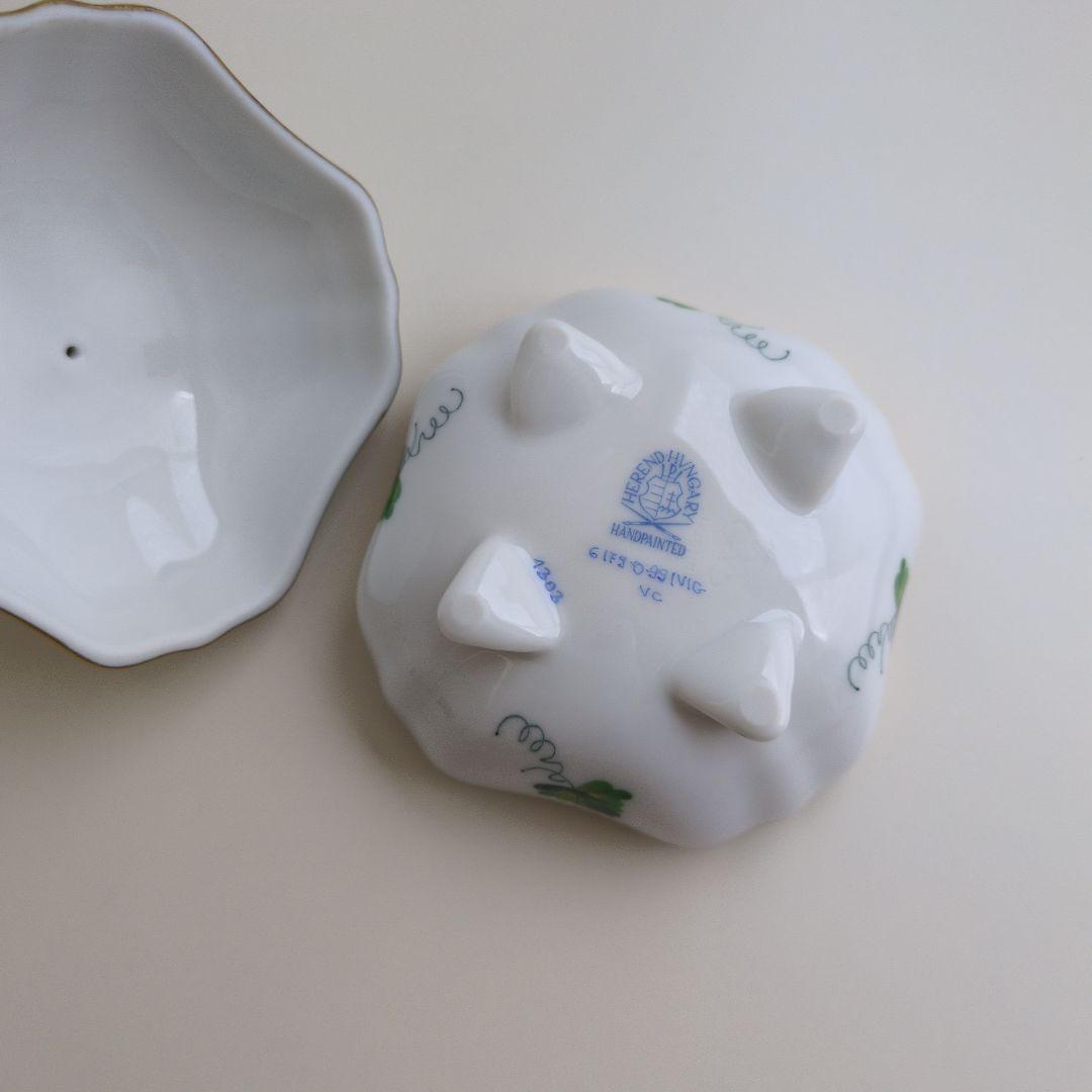 美品HEREND パンダ小筺　パセリ　ウィーンからくさ　ボンボニエール