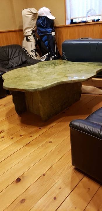 翡翠大理石　ローテーブル