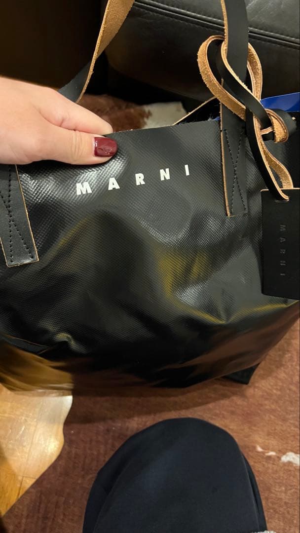 MARNI マルニ トライベッカ PVC×レザー トート ハンド　バッグ