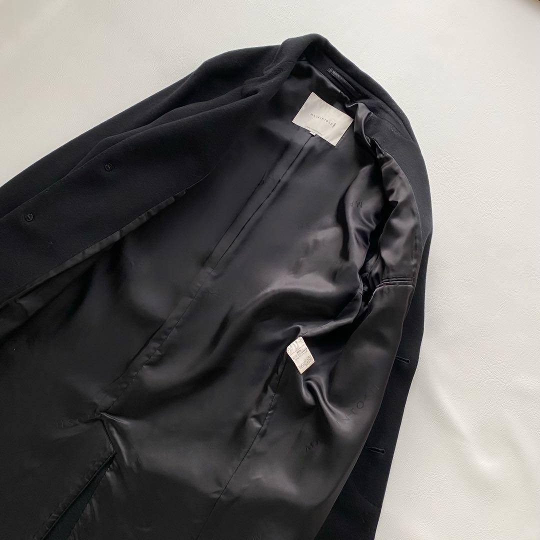 【リラックスフィット】マッキントッシュ ウールメルトン チェスターコート 黒