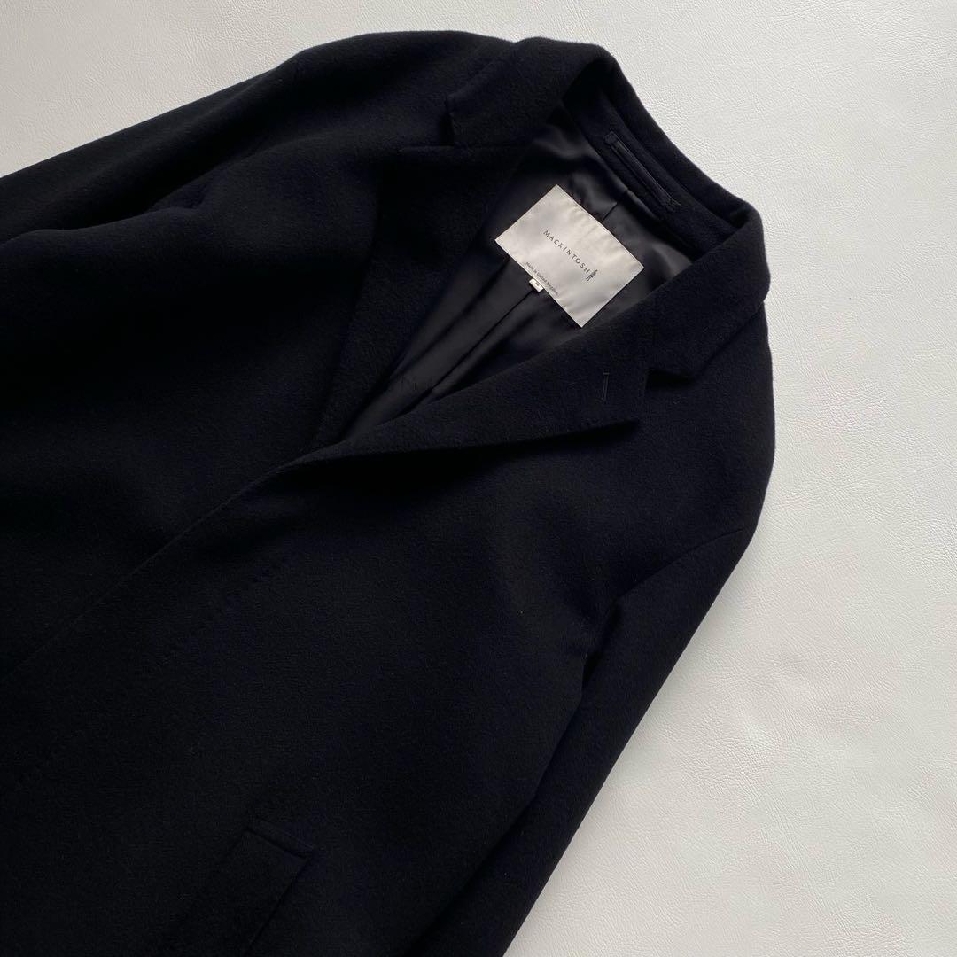 【リラックスフィット】マッキントッシュ ウールメルトン チェスターコート 黒