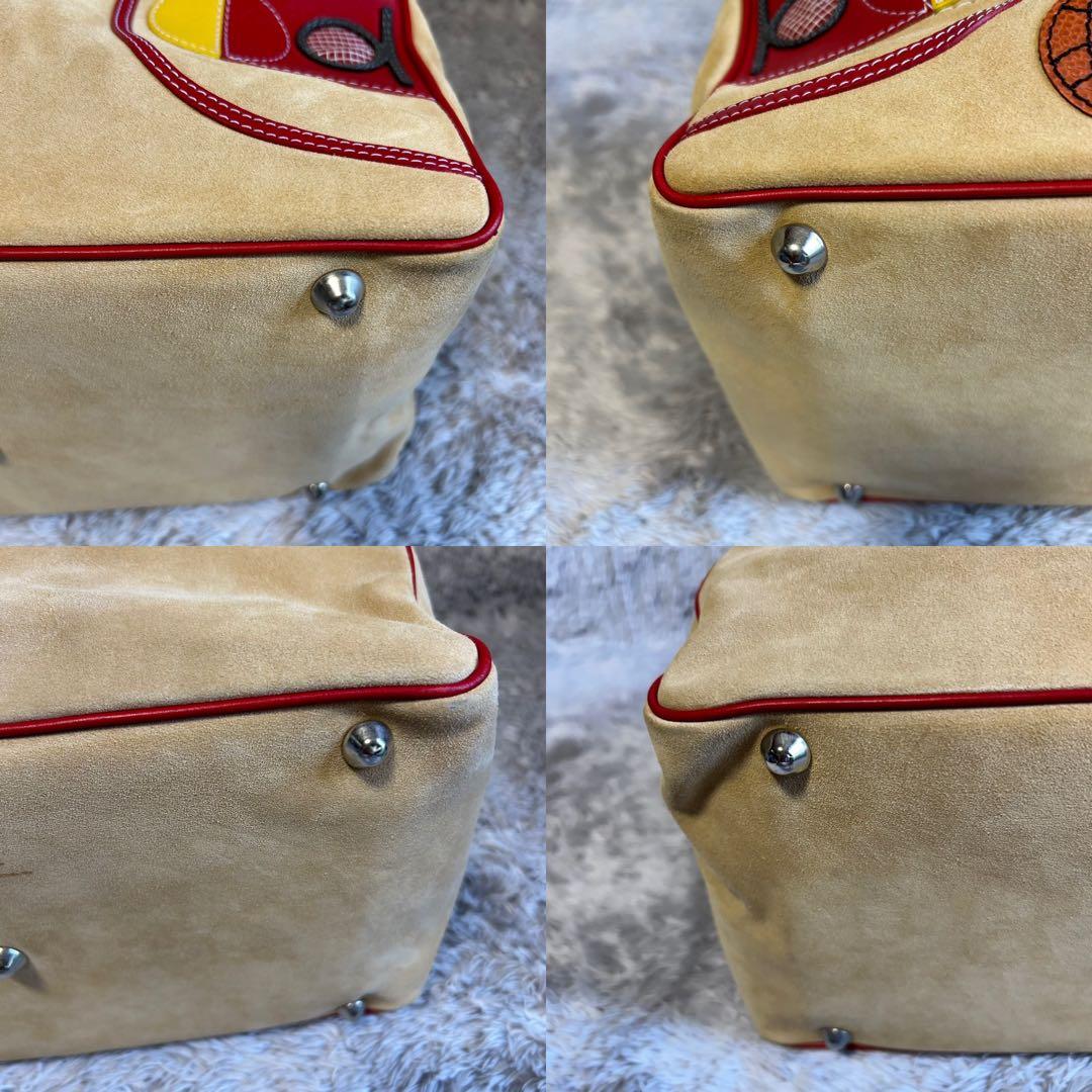 B*r様 【希少品】 GILLI ジリ　スエードバッグ　ボストンバッグ　バスケッ