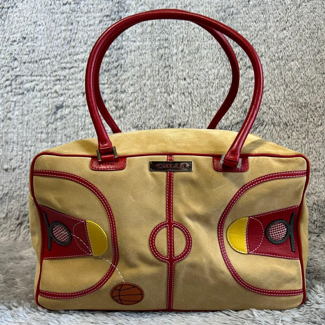 B*r様 【希少品】 GILLI ジリ　スエードバッグ　ボストンバッグ　バスケッ
