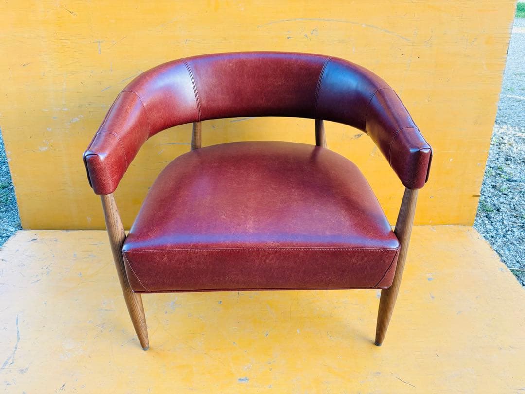 J57★アスプルンド★美品 アームチェア ラウンジチェア レザー 木製フレーム
