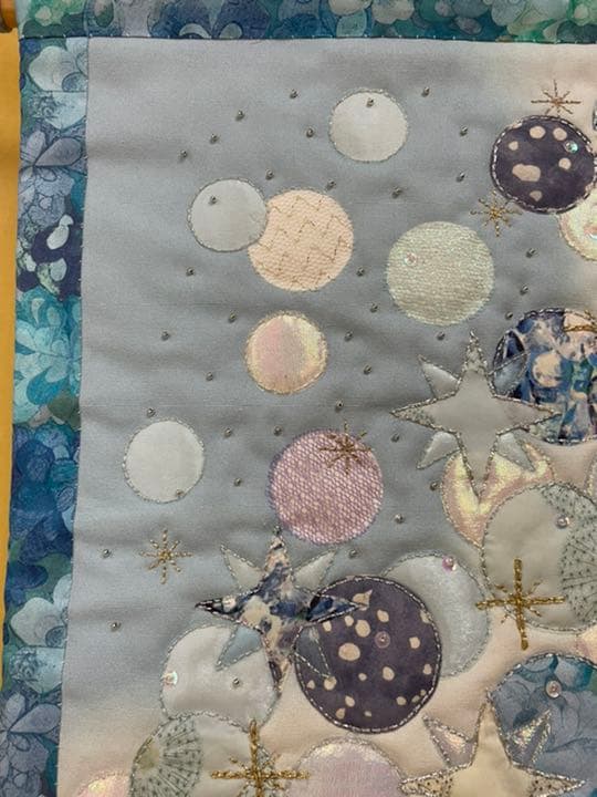 ホビーラホビーレ　刺繍ステッチ　完成品　タペストリー　七夕　天の川