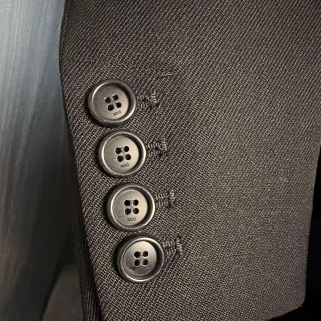 紫*亜様 Ami Paris ブラック ロングコート ベルト付き