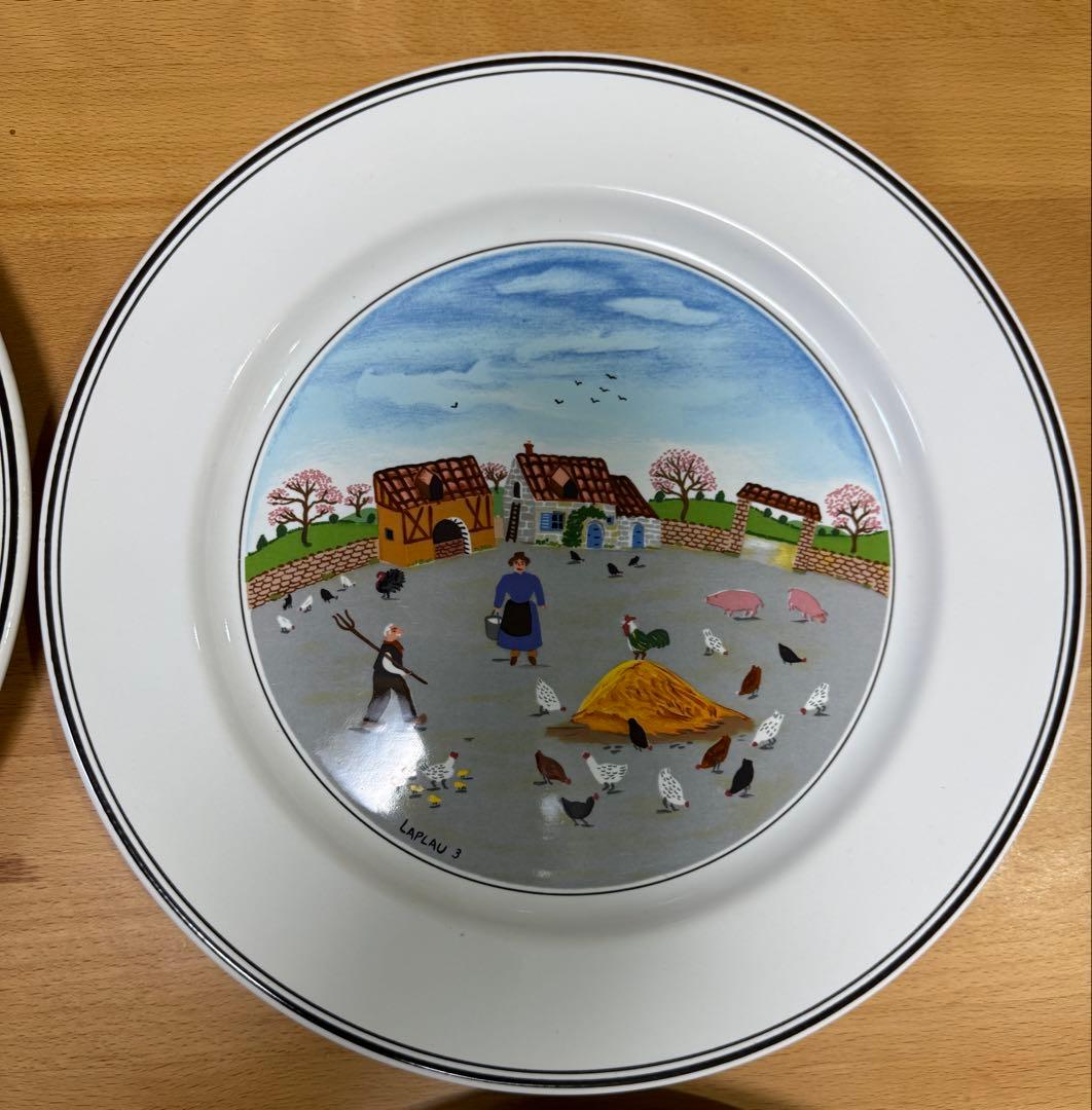 ビレロイボッホ　風景画装飾皿 6枚セット