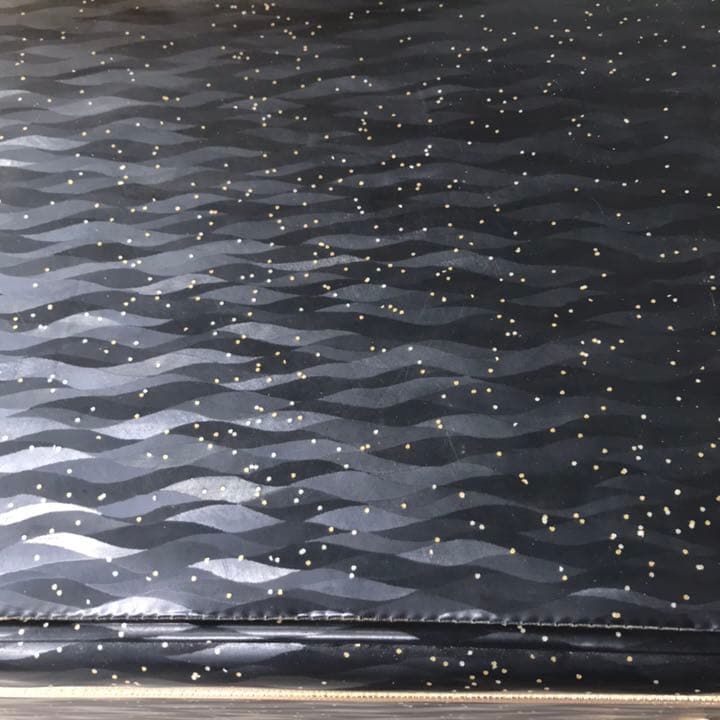 レア！50s黒×金USAアメリカアンティークランドリーボックスミッドセンチュリー