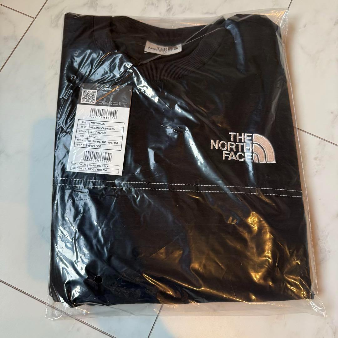 韓国限定 ノースフェイス ホワイトレーベル アルバニークルーネック M ブラック