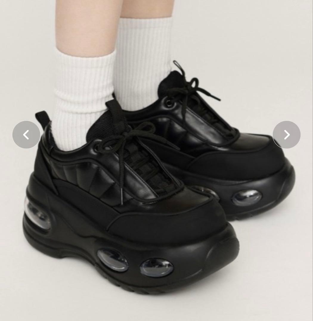 美品 スライ エアープラットフォームスニーカー 黒 M 厚底シューズ 完売品