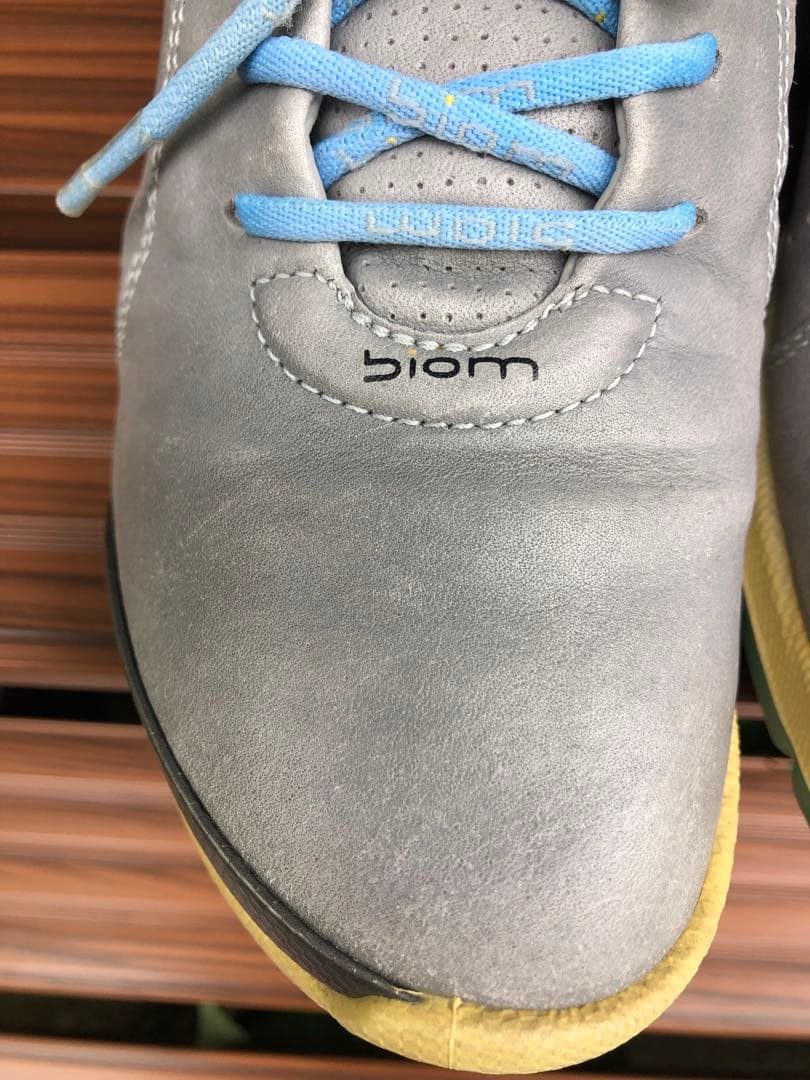 344番 ECCOゴルフシューズbiom グレー37 23.5cmソフトスパイク