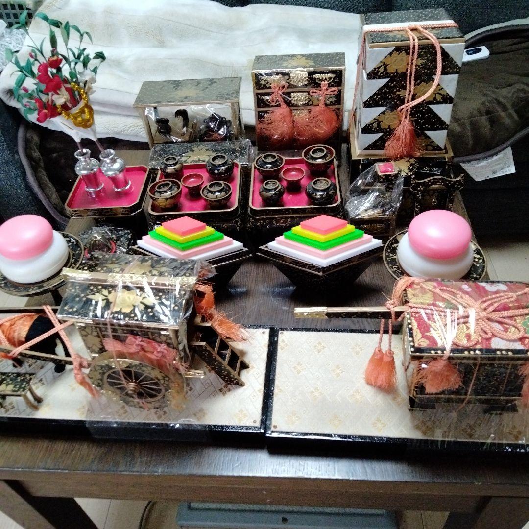 雛祭り飾りセット 伝統的な雛人形　40号　木製