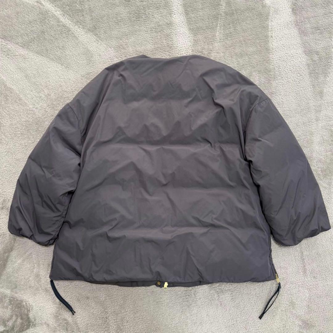 グレー ダウンジャケット ジッパー付き