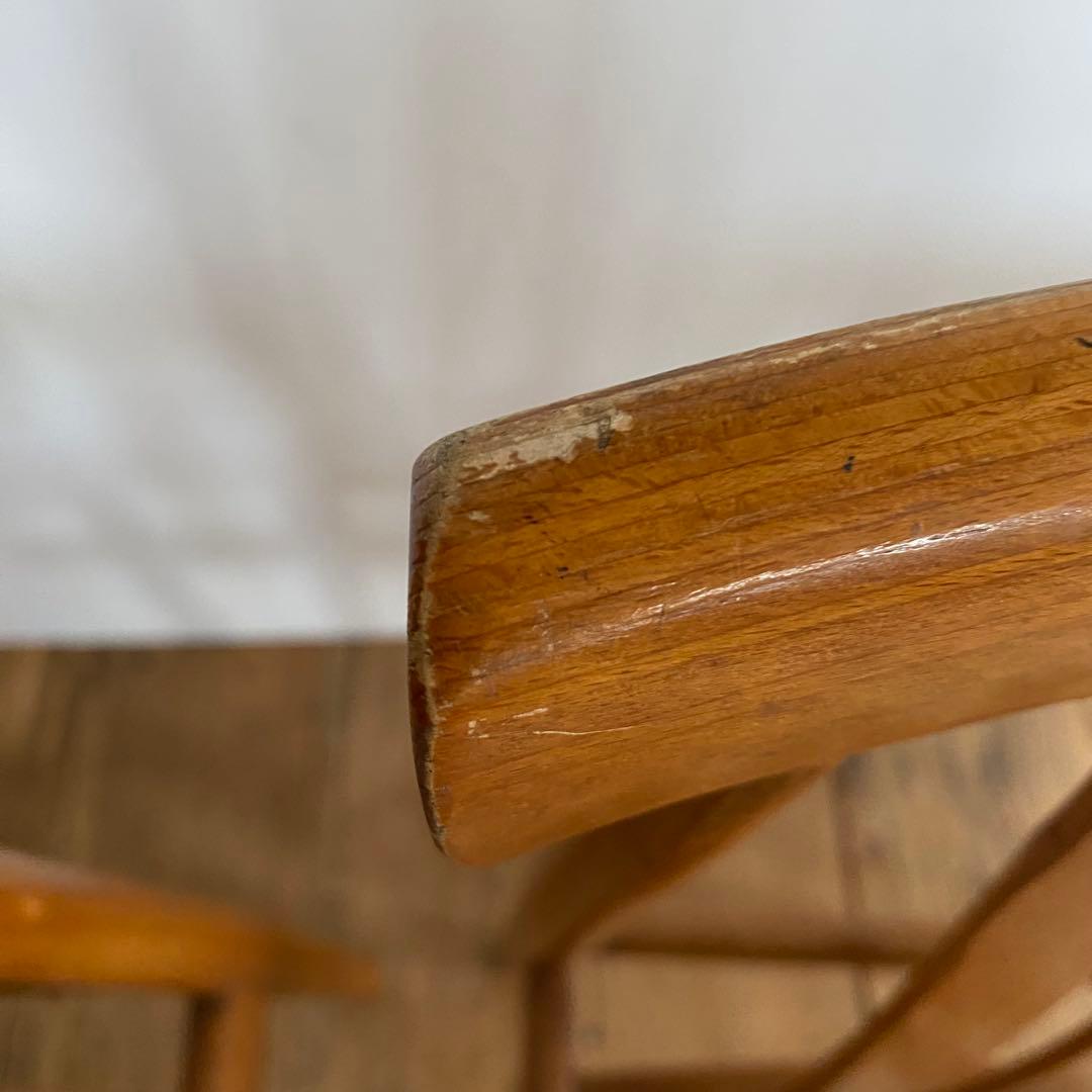 2脚セット ヴィンテージ ダイニングチェア 椅子 木製 レトロ モダン y48