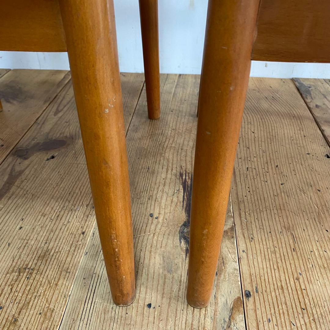 2脚セット ヴィンテージ ダイニングチェア 椅子 木製 レトロ モダン y48
