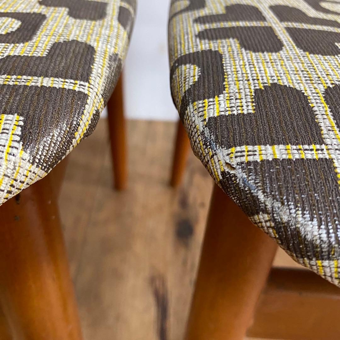 2脚セット ヴィンテージ ダイニングチェア 椅子 木製 レトロ モダン y48