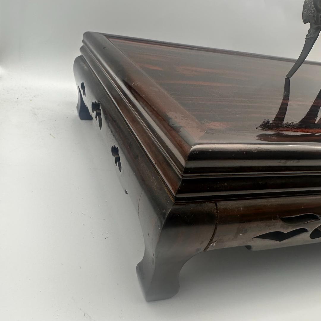 T　香炉花台　一式　床の間飾り　香道具　茶道具　紫檀　縞黒檀