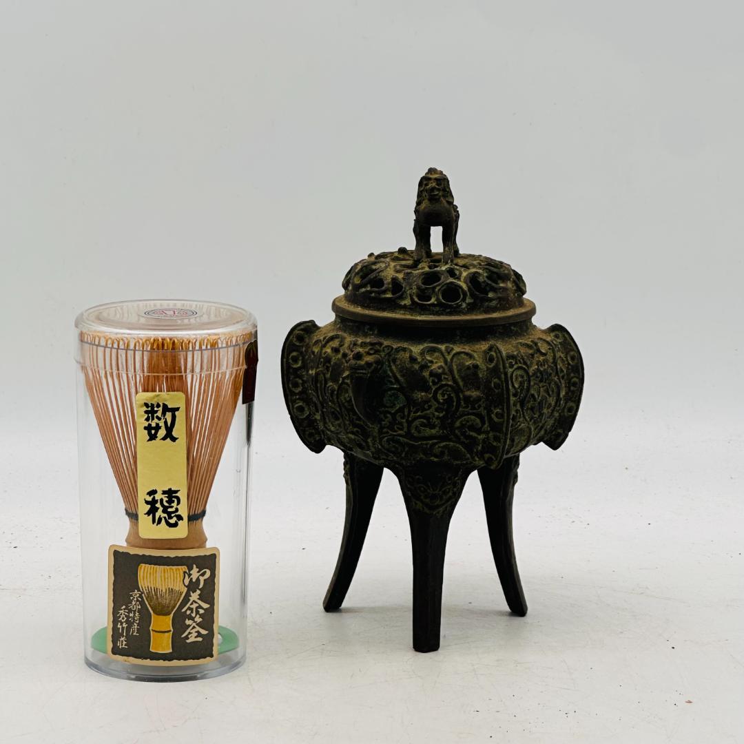 T　香炉花台　一式　床の間飾り　香道具　茶道具　紫檀　縞黒檀