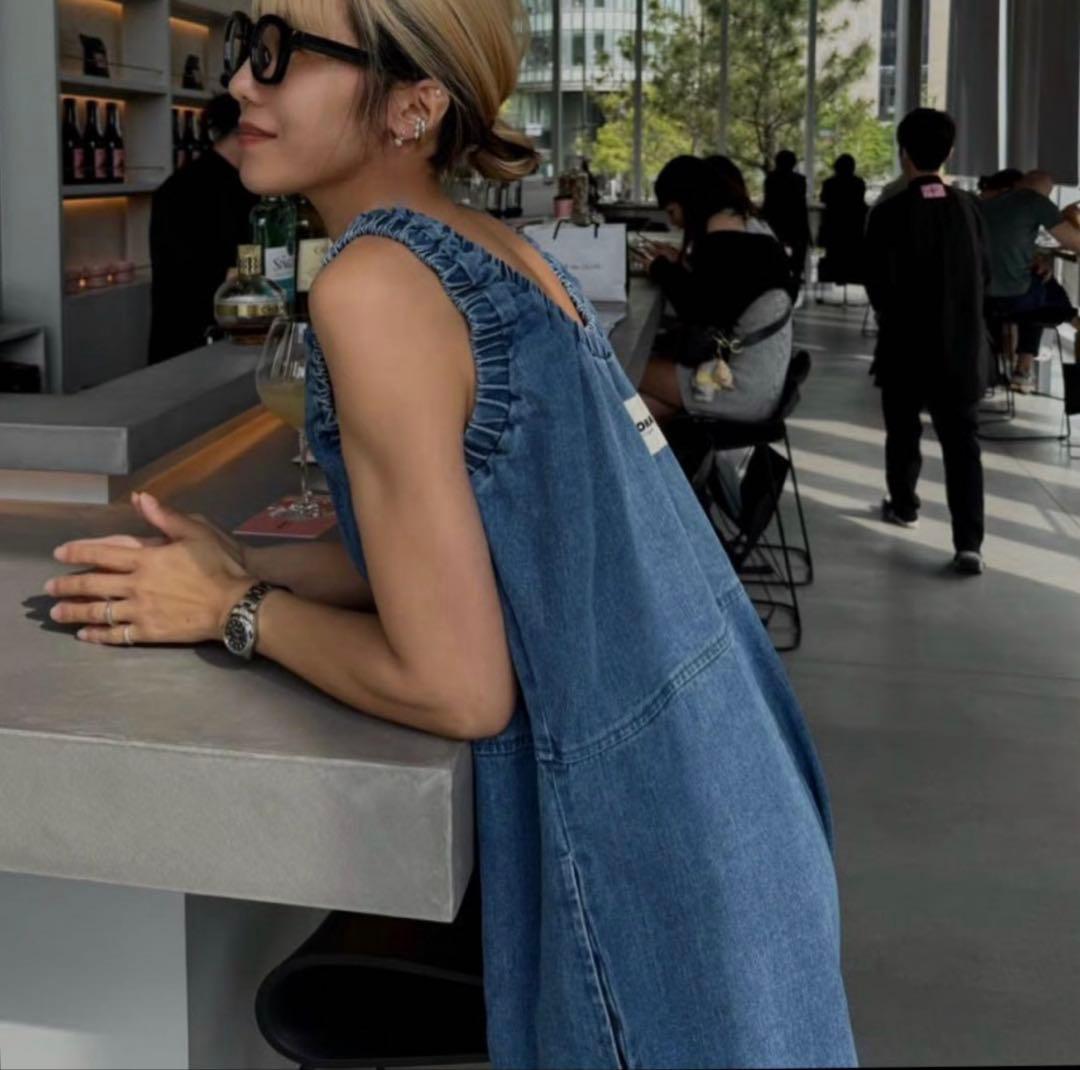 MOKA tag denim coveralls デニム オールインワン