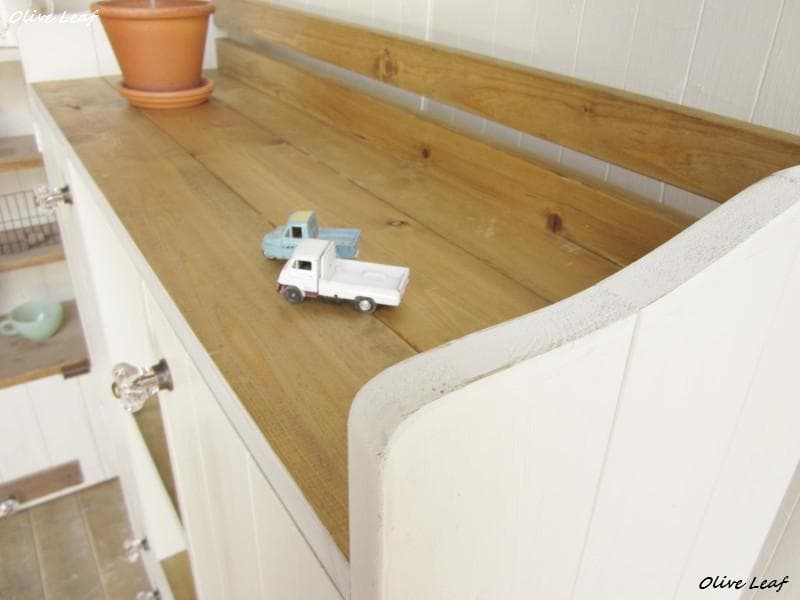 サイズ、デザインオーダー可！●２扉４引出キャビネット●シャビーホワイト●受注製作