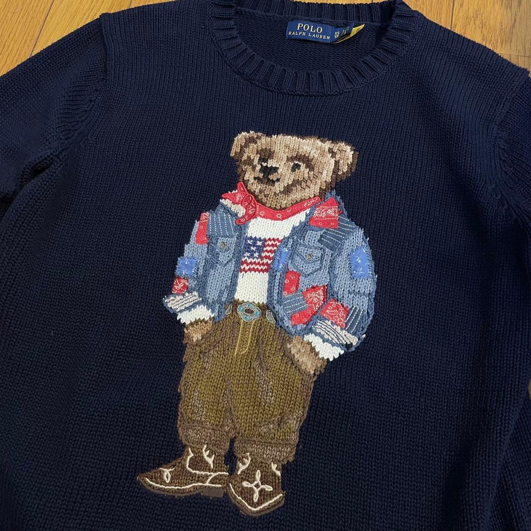 【美品】Polo Ralph Lauren ポロベア 刺繍セーター