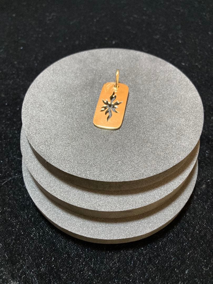 Dog Tag フレイムパターン Pendant 真鍮