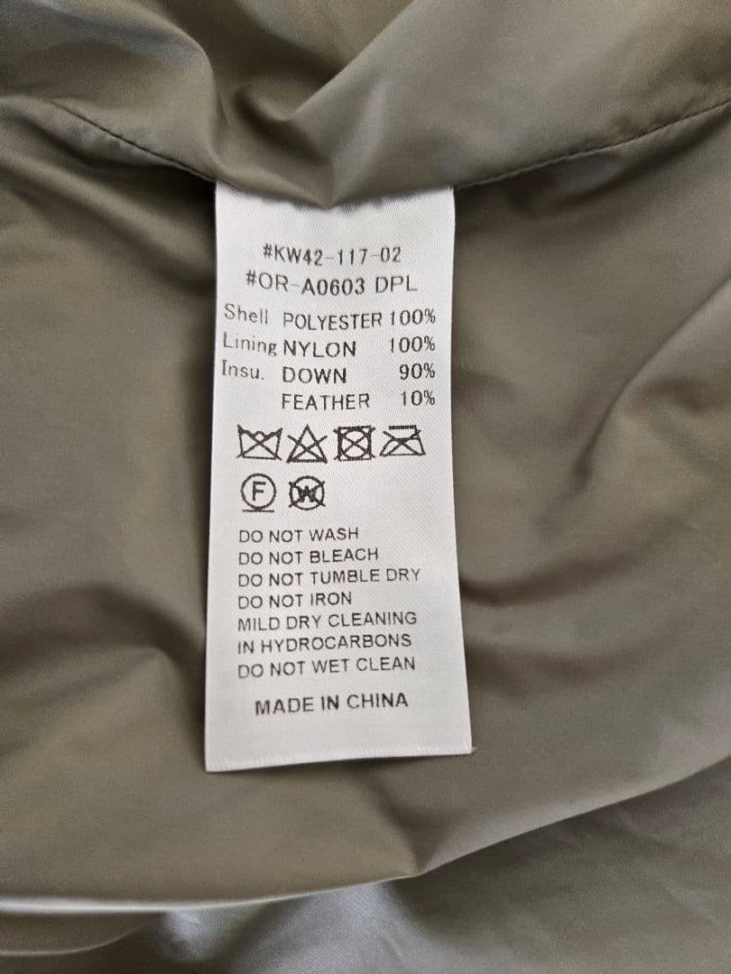 ORCIVAL LIGHT DOWN JACKET ダウンジャケット オリーブ