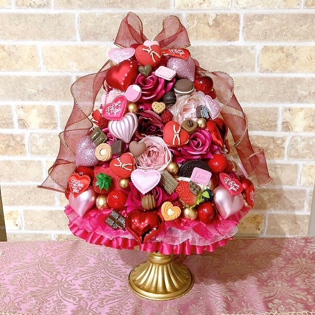 ラスト1点♡フラワーアレンジメント♡バレンタインツリー♡造花アレンジ♡