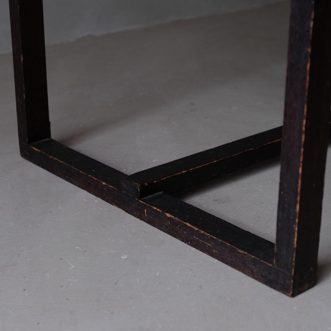 ラワン材 古い机　テーブル デスク 作業台 古家具 昭和レトロ ヴィンテージ