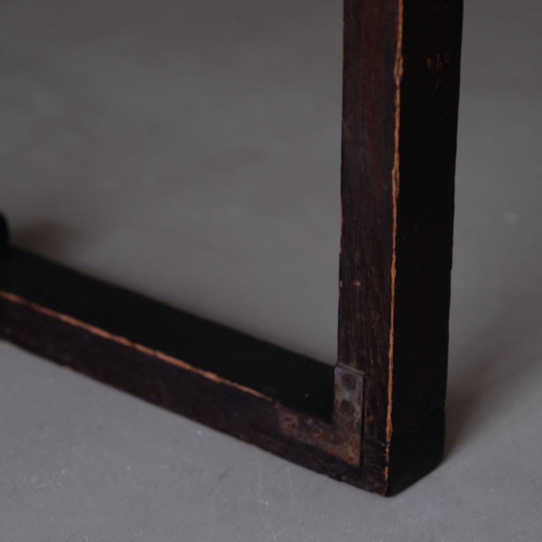 ラワン材 古い机　テーブル デスク 作業台 古家具 昭和レトロ ヴィンテージ