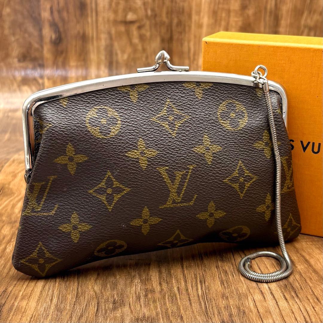 ⛄️極美品⛄️ルイヴィトン モノグラム がま口 ポーチ USAバケット付属品#9