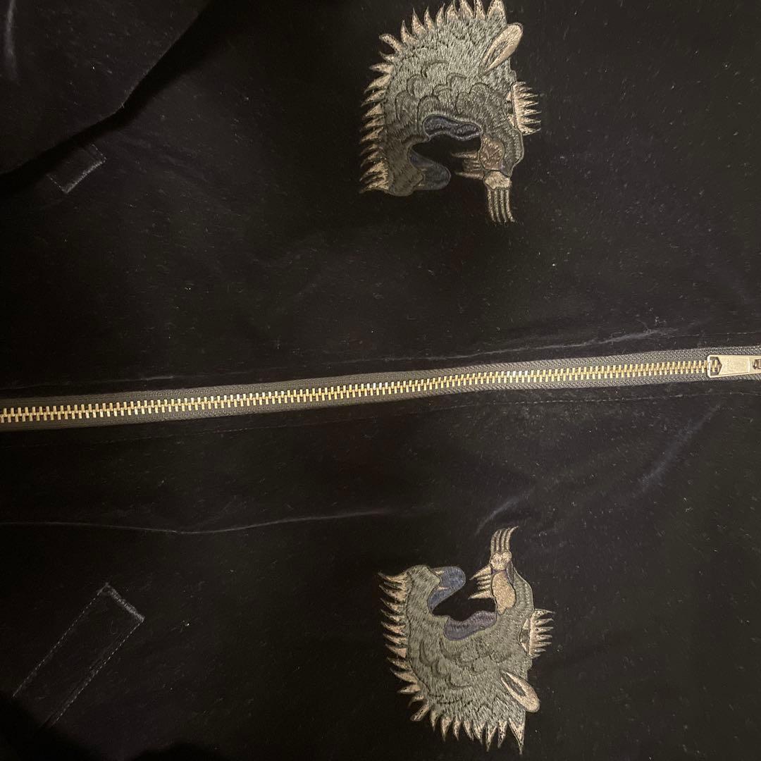 HARE×hxcyyd ネイビー スーベニアブルゾン　スカジャン