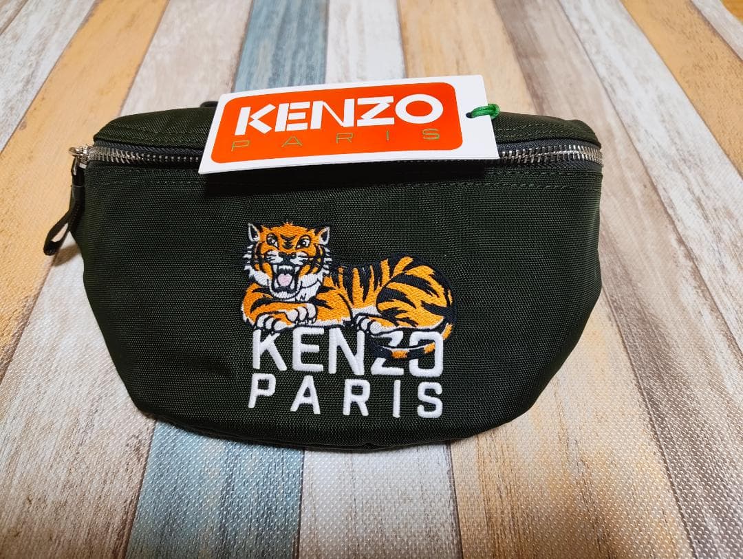 KENZO Happy Tiger ボディバッグ ダークカーキ