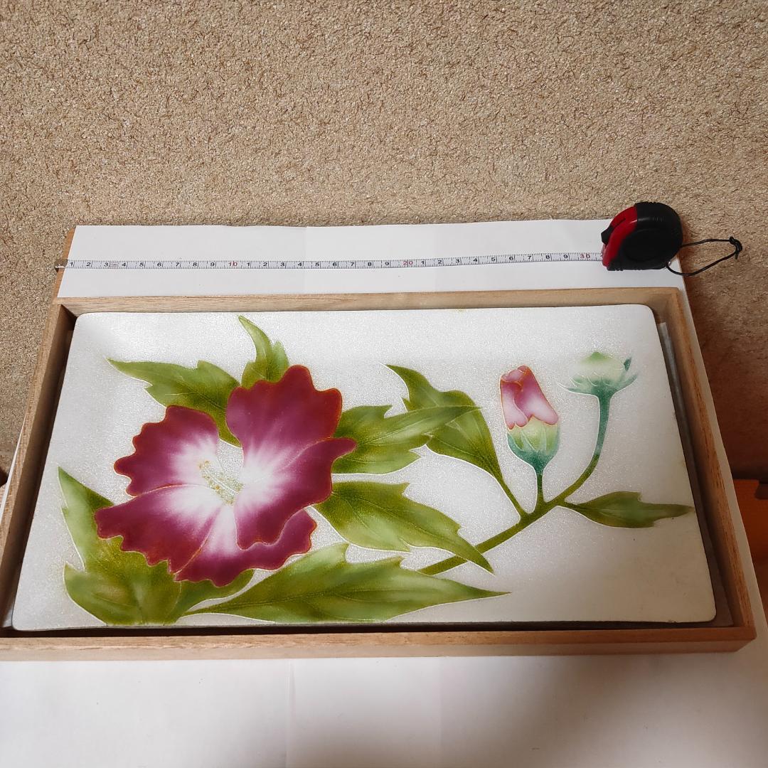 角皿　大皿　長方皿　四角皿　色絵　アンティーク　骨董　工芸品