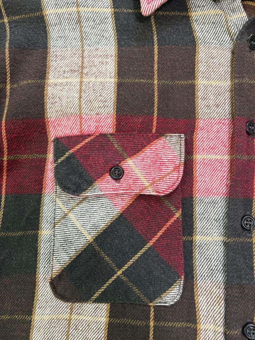 70s FIVE BROTHER ネルシャツ USA製 XL レアカラー