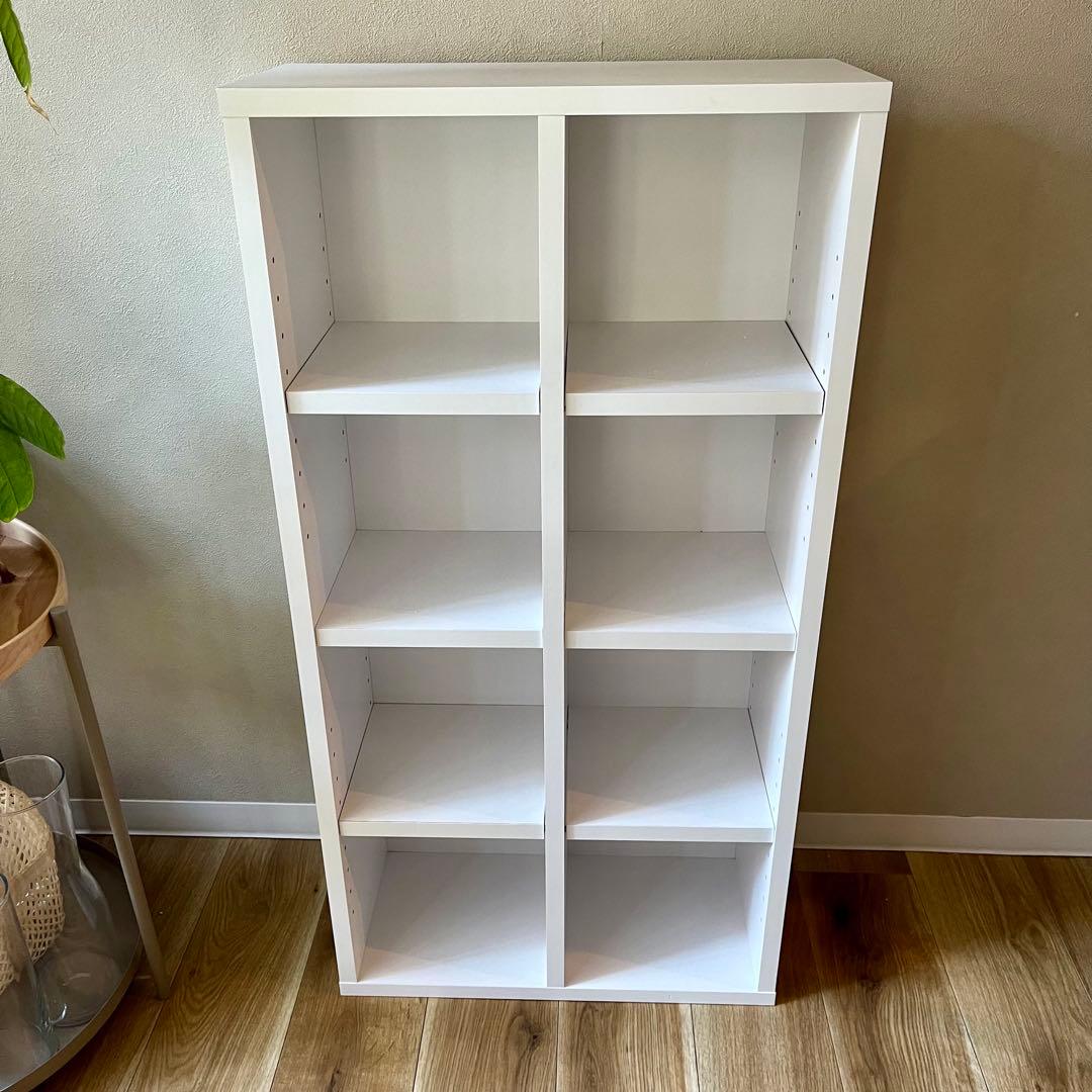 arne［アーネ］薄型シェルフ　本棚　ラック　完成品　ホワイト